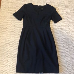J. Crew Suiting Dress V-Neck Navy size 8